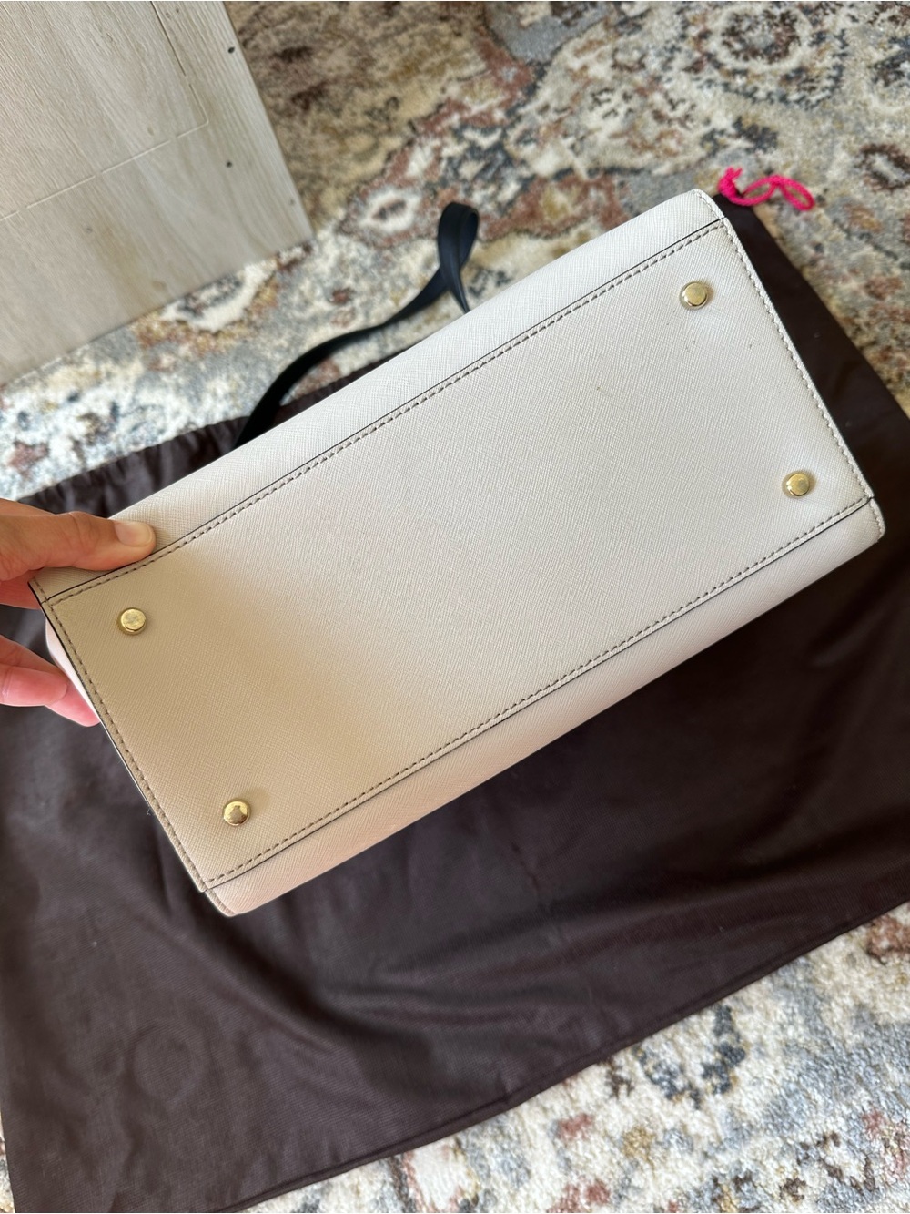 Kate Spade Two-Tone Black and Cream Satchel with Top Handles - Picture 6 of 11